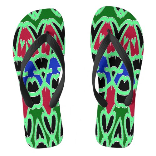 Adult Flip Flops Multicolor seamless cute design Flip Flops