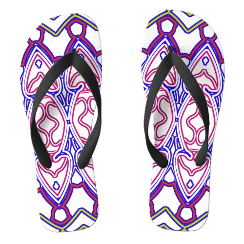 Adult Flip Flops Multicolor seamless cute design Flip Flops