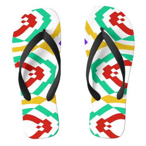 Adult Flip Flops Multicolor seamless cute design Flip Flops