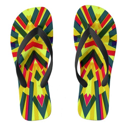 Adult Flip Flops Multicolor stripes cute design Flip Flops