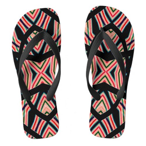 Adult Flip Flops Multicolor textured cute design  Flip Flops