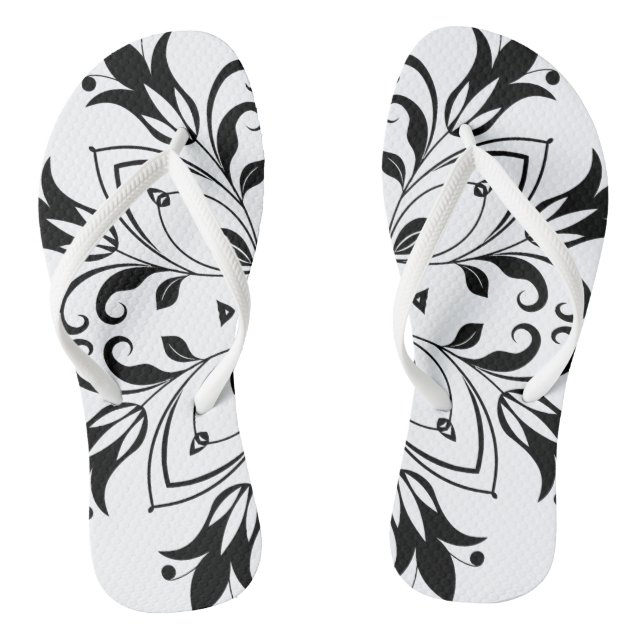 Adult Flip Flops, Slim Straps Flip Flops (Footbed)