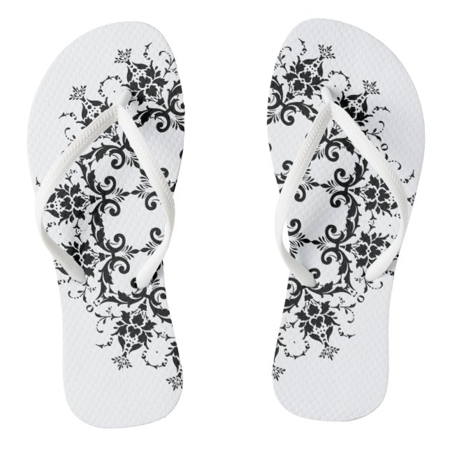Adult Flip Flops, Slim Straps Flops (Footbed)