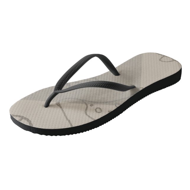 Adult Flip Flops, Slim Straps Flops (Angled)