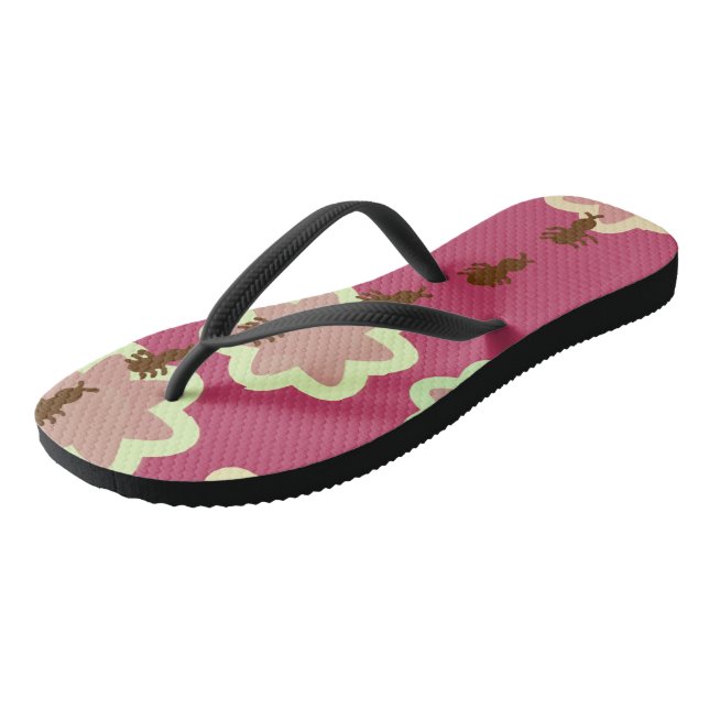 Adult Flip Flops, Slim Straps Flops (Angled)