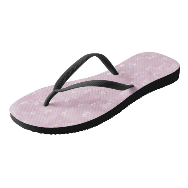 Adult Flip Flops, Slim Straps Flops (Angled)