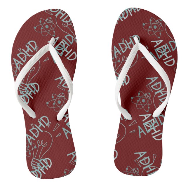 Adult Flip Flops, Slim Straps Flops (Footbed)