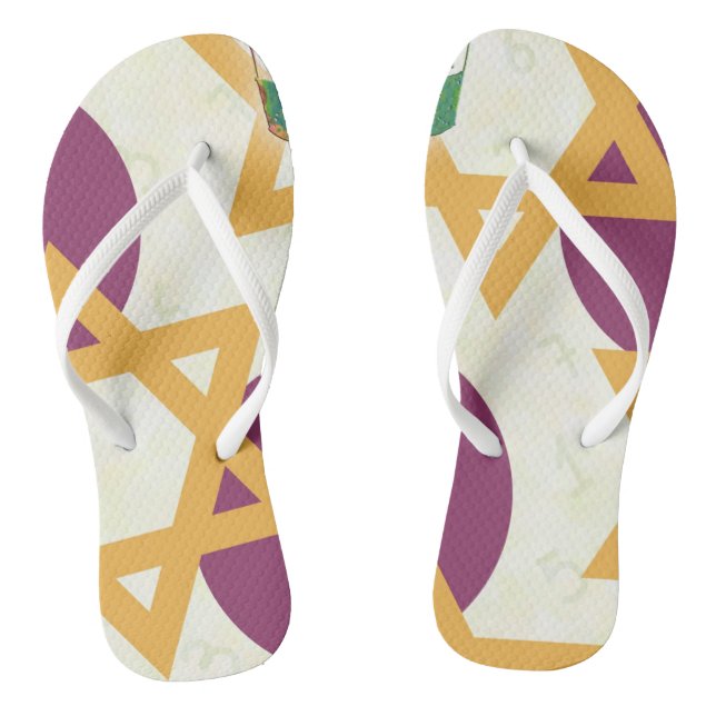 Adult Flip Flops, Slim Straps Flops (Footbed)