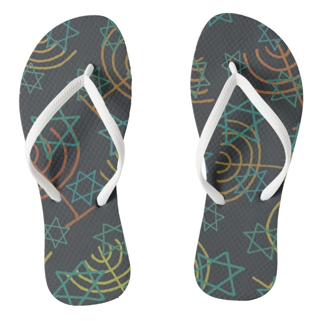 Adult Flip Flops, Slim Straps Flops (Footbed)