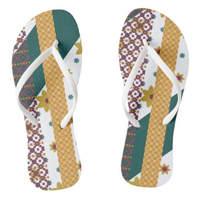 Adult Flip Flops, Slim Straps Flops (Footbed)