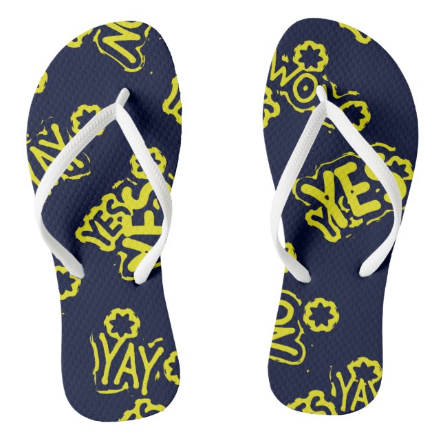 Adult Flip Flops, Slim Straps Flops (Footbed)