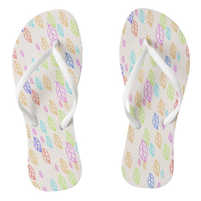 Adult Flip Flops, Slim Straps Flops (Footbed)