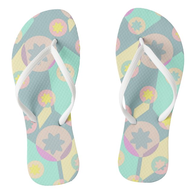 Adult Flip Flops, Slim Straps Flops (Footbed)