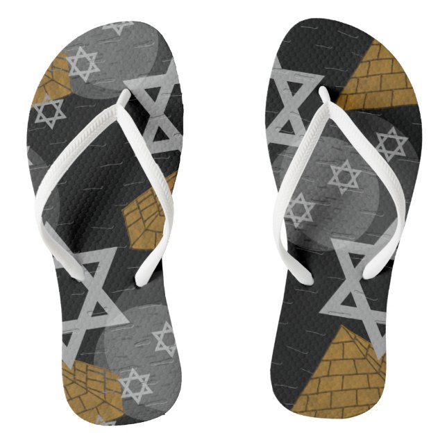 Adult Flip Flops, Slim Straps Flops (Footbed)