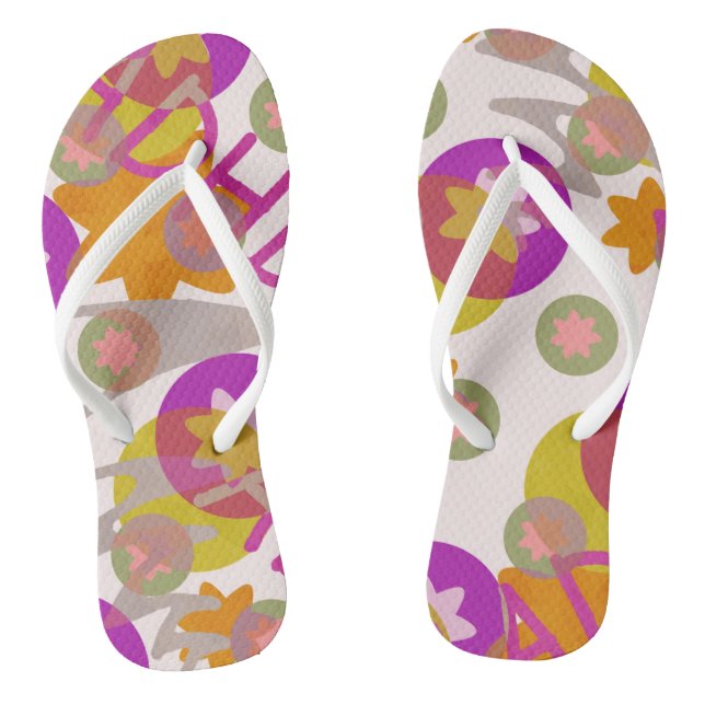 Adult Flip Flops, Slim Straps Flops (Footbed)