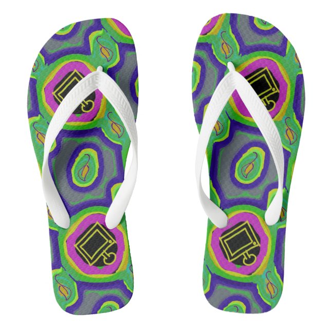 Adult Flip Flops, Wide Straps Flip Flops (Footbed)