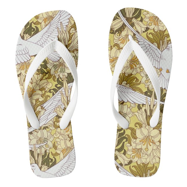 Adult Flip Flops, Wide Straps Flops (Footbed)