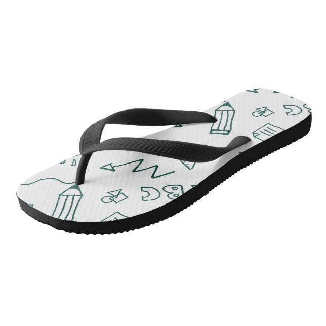Adult Flip Flops, Wide Straps Flops (Angled)