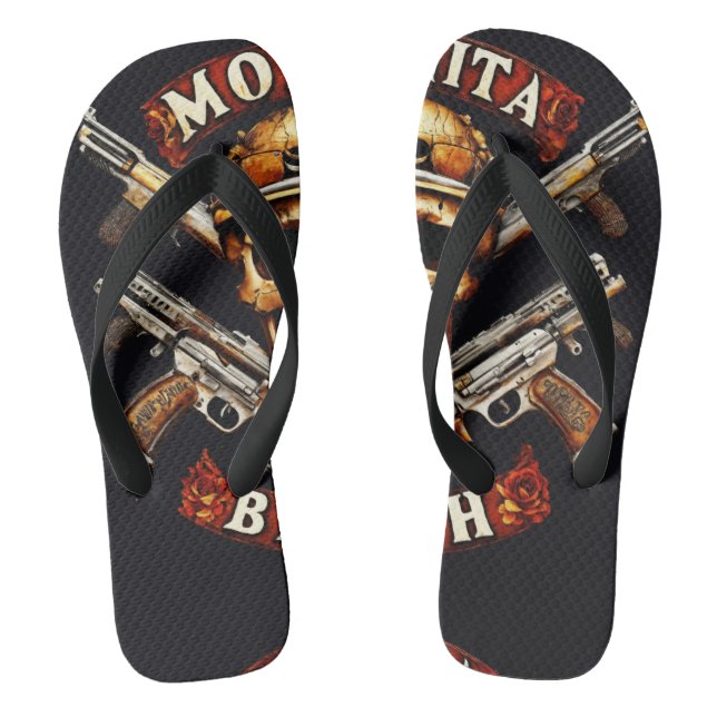 Adult Flip Flops, Wide Straps Flops (Footbed)