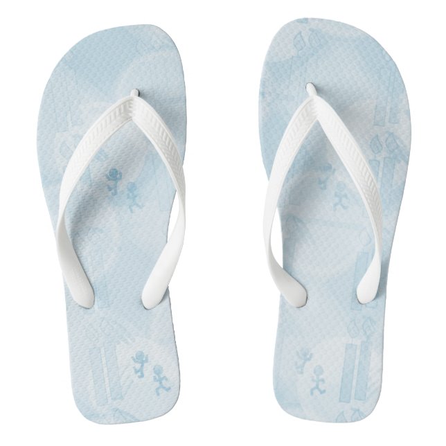 Adult Flip Flops, Wide Straps Flops (Footbed)