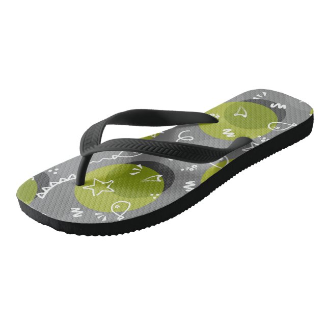 Adult Flip Flops, Wide Straps Flops (Angled)