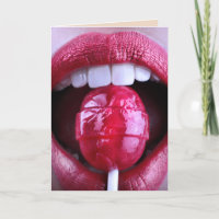 ADULT FLIRTY FOR HUSBAND LIPS LOLLIPOP GREETING