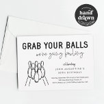 Adult Funny Bowling Party Invitation<br><div class="desc">Adult Funny Bowling Party Invitation - Hand drawn graphics in a fun design.</div>