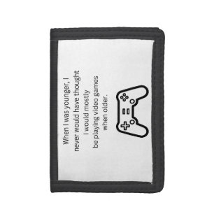 Adult Game Player Funny Gamer Photo Tri-fold Wallet