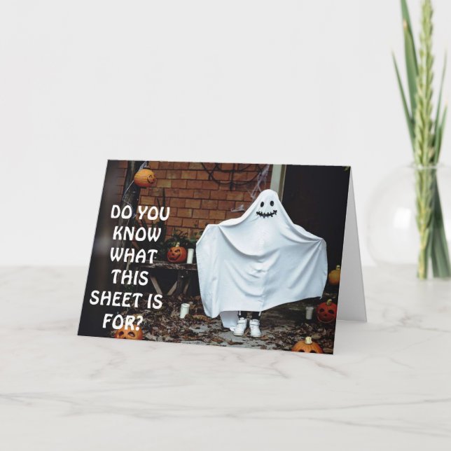 **ADULT GHOST** SHOW YOU SHEET USES HALLOWEEN LOVE CARD (Front)