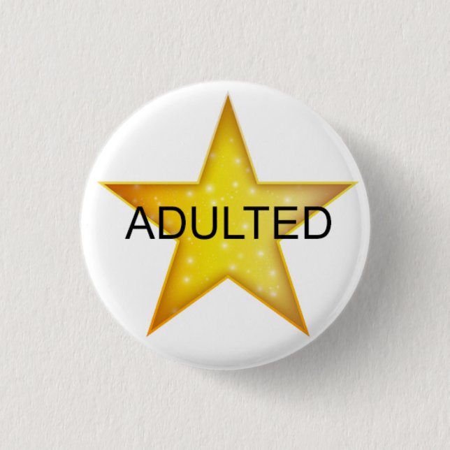 Adult God Star - Adulted Button (Front)