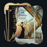 Adult Granddaughter Birthday Art Deco card<br><div class="desc">I hope you enjoy this great Birthday Card to a Granddaughterwith this Art Deco Scene and Fancy Girl Silhouette on it. You can change ALL THE PERSONAL INFORMATION on the Birthday Card to meet your needs. You can change the Date, Birthday Name and Name of who it is from. Enjoy!...</div>