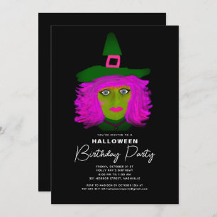 Adult Halloween Birthday Party Invitation