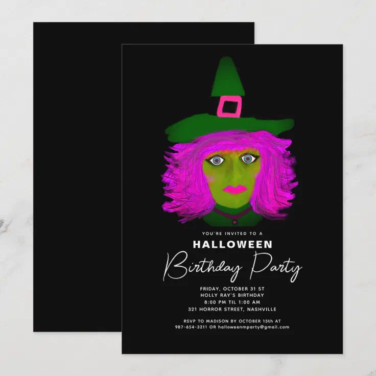 Adult Halloween Birthday Party Invitation Zazzle