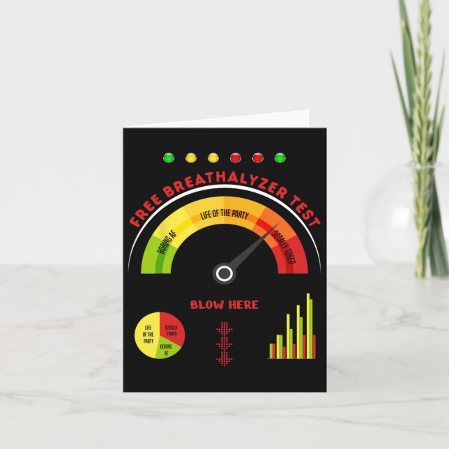 Adult Halloween Costume Breathalyzer Mens Hallowee Card (Front)