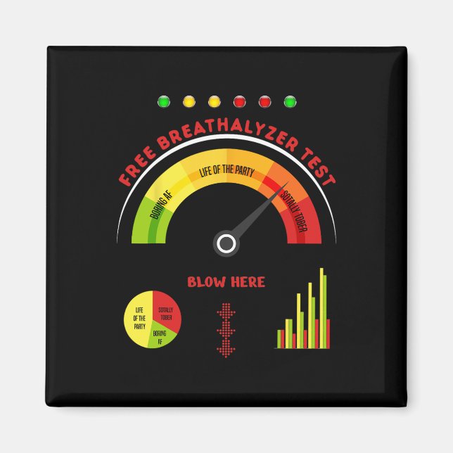 Adult Halloween Costume Breathalyzer mens hallowee Magnet (Front)