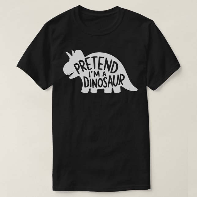 Adult Halloween Costumes Pretend I'm A Dinosaur T-Shirt (Design Front)