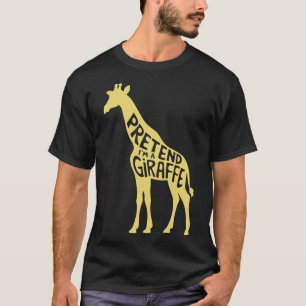Adult Halloween Costumes Pretend I'm A Giraffe T-Shirt