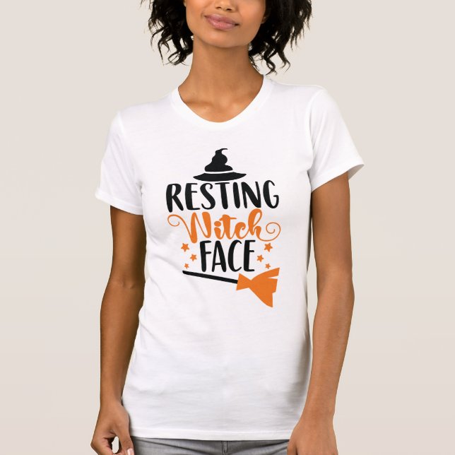 Adult Halloween Funny | Resting Witch Face T-Shirt (Front)