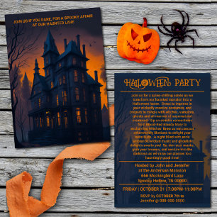 Adult Halloween Haunted House Costume Party Invitation