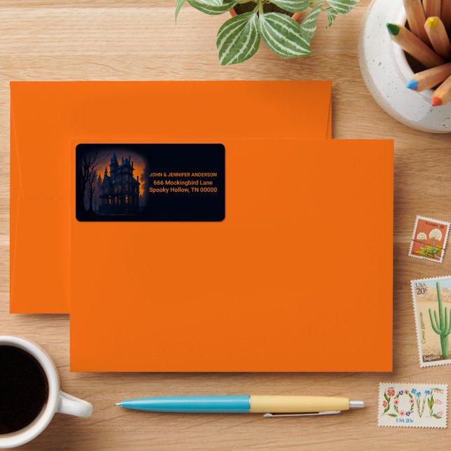 Adult Halloween Haunted Mansion Custom Address Label (Creator Uploaded)