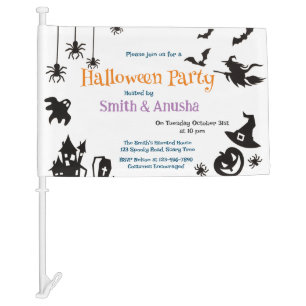 Adult Halloween Party Car Flag – Spooky Haunted