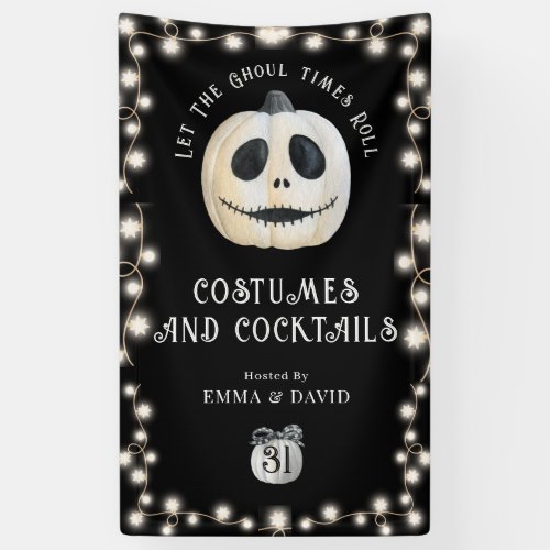 Adult Halloween Party Gothic Pumpkin Face Banner