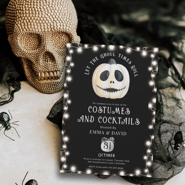 Adult Halloween Party Gothic Pumpkin Face Invitation (Creator Uploaded)