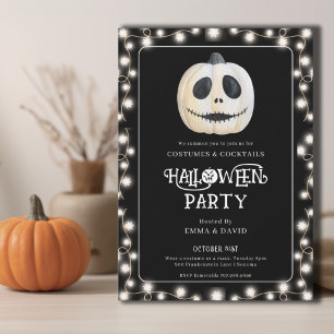 Adult Halloween Party Gothic Pumpkin Face Invitation