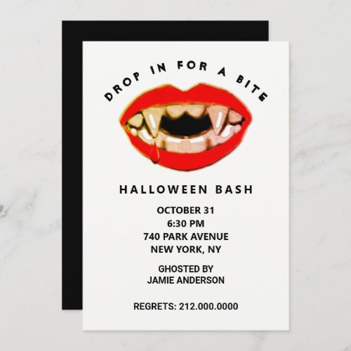 Adult Halloween Party Invitation