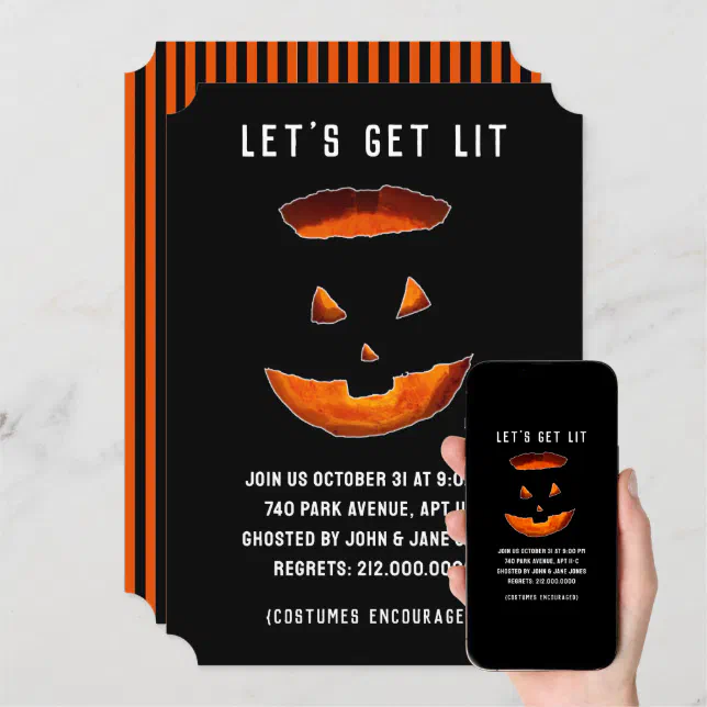 Adult Halloween Party Invitations Zazzle