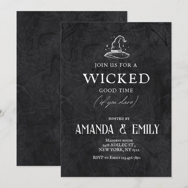 Adult Halloween Party Night Halloween  Invitation (Front/Back)
