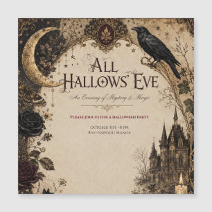 Adult Halloween Party Raven, Antique Key & Vintage