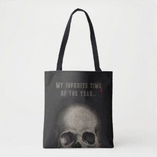 Adult Halloween Party Skull Black Tote Bag