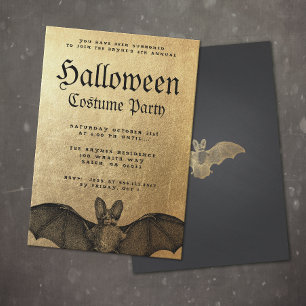 Adult Halloween Party Vampire Bat Invitation